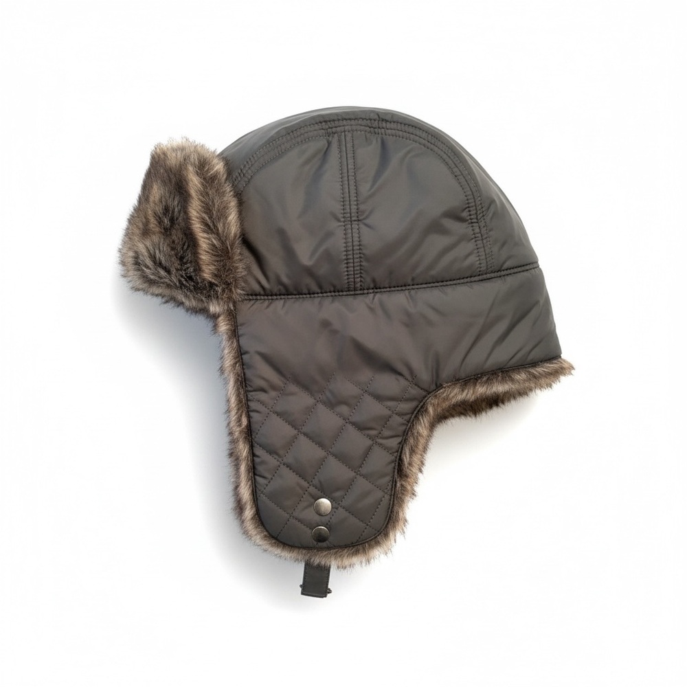 Banana Republic Unisex Gray Quilted Trapper Hat